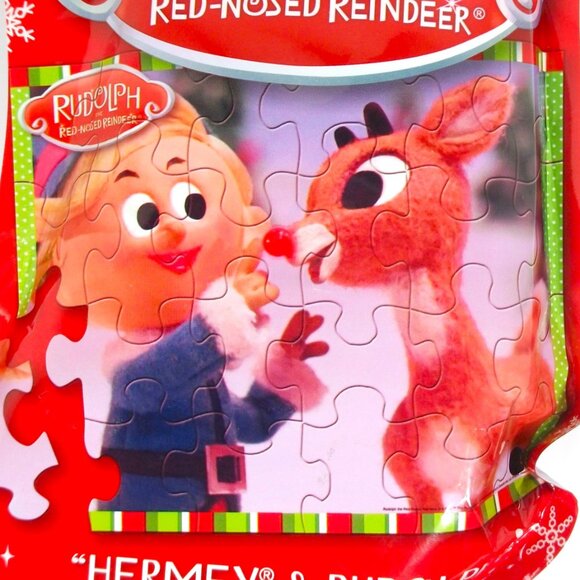 2013 HERMEY & RUDOLPH The Red-Nosed Reindeer Christmas Holiday 24 PIECE PUZZLE - Picture 1 of 3